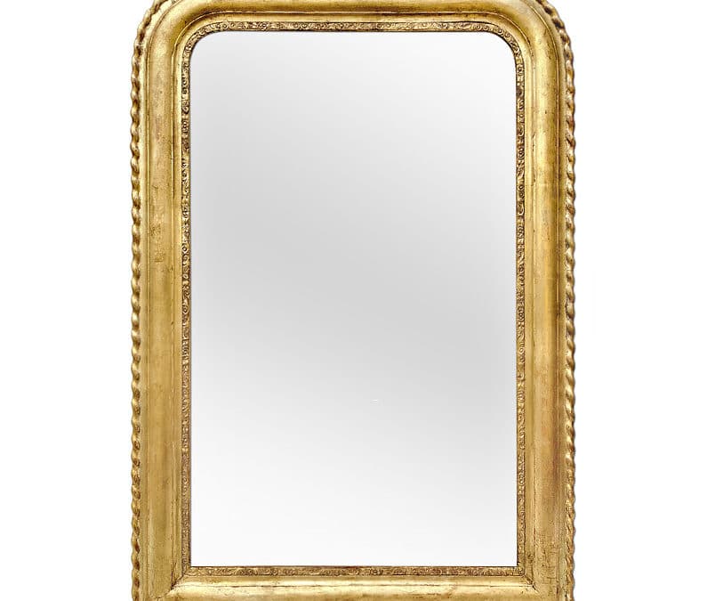 Grand miroir cadre doré