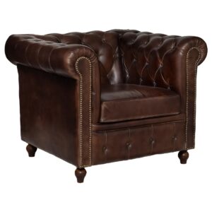 Fauteuil capitonné de la collection Chesterfield