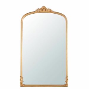 Grand miroir rectangulaire doré effet vieilli – 119 x 194 cm