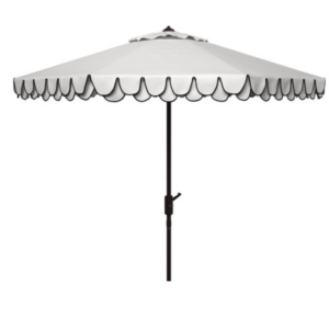 Parasol Valance blanc et noir