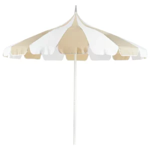 Parasol blanc et beige
