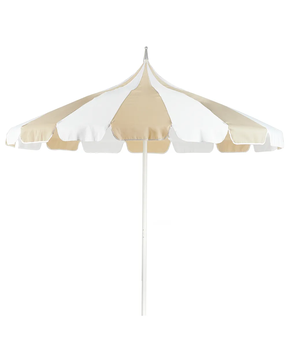 Parasol blanc et beige
