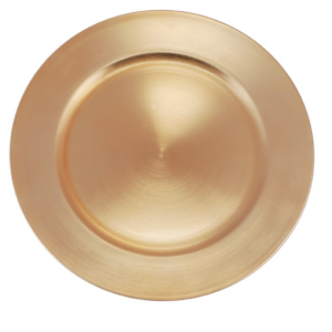 Assiette de présentation dorée