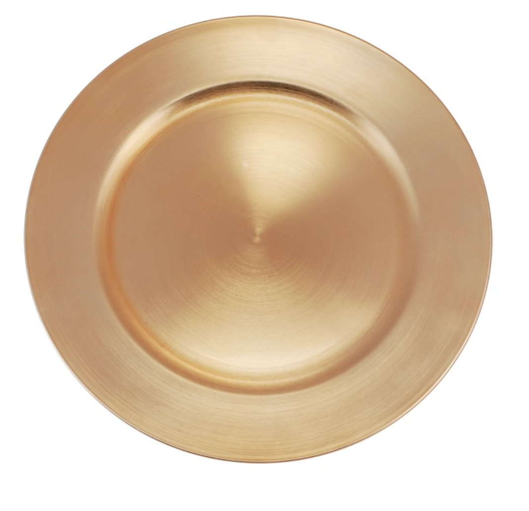 Assiette de présentation dorée