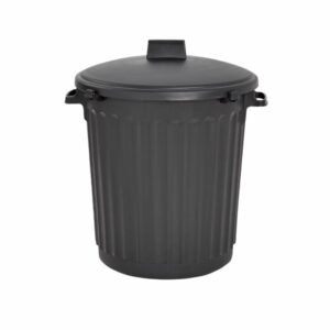 Poubelle extérieure 80L – noire recyclée