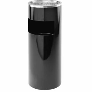 Poubelle cendrier métal noire