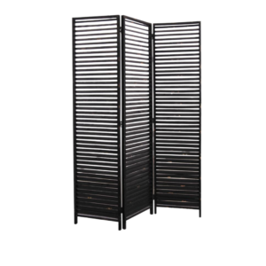 Paravent en bois vieilli Noir