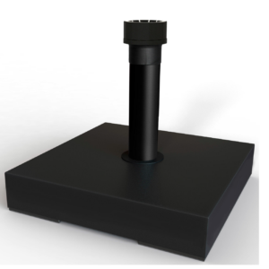 Pied de parasol carré noir 25 kg