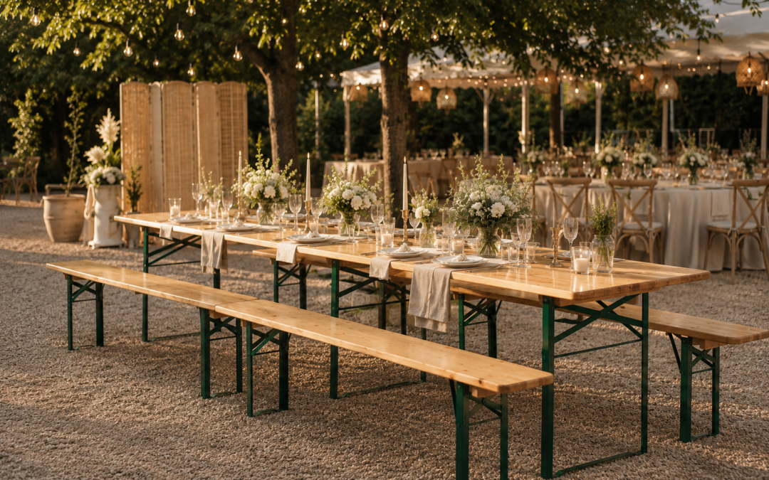 Quel mobilier louer pour un mariage ? Tables, chaises, bars et espaces détente