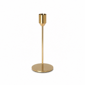 Bougeoir tige doré 22 cm