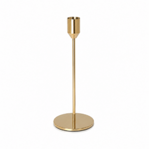 Bougeoir tige doré 27 cm